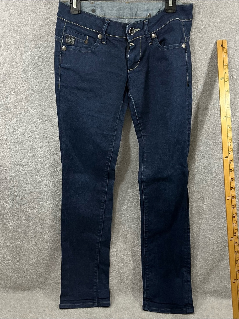 G Star Raw Jeans Womens 30X32 Dark Blue  Denim Stretch Midge Saddle Low